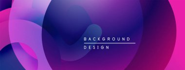 Soyut mor arkaplan. Sıvı şekiller üst üste binerek, dinamik görsel efekt yaratır. Modern tasarım elemanları.