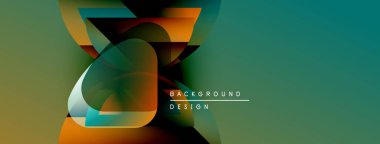 Soyut tasarım akışkan şekiller, canlı renkler içerir. Gradyan karışımları modern görsel etki yaratır. Metin arkaplan tasarımı okur.