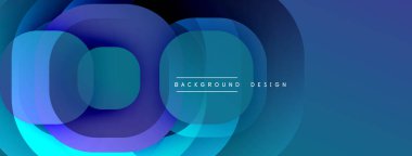 Soyut mavi katmanlar dinamik görsel efekt yaratır. Modern tasarım arka planlar, sunumlar, dijital sanat için uygun. Yumuşak eğimler, üst üste binen şekiller.