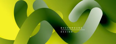 Soyut sıvı şekilleri, canlı yeşil renkler, pürüzsüz gradyanlar. Arkaplan ve dijital sanat için modern tasarım ögesi.