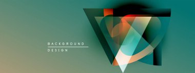 Soyut geometrik tasarım. Teal, turuncu, yeşil renk karışımı. Katmanlı şekilli modern arkaplan, dinamik görsel efekt yaratıyor.