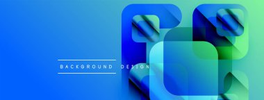 Soyut mavi eğimli arkaplan. Üst üste binen kareler modern görsel efektler yaratır. Metin arka plan tasarımı okur. Basit, temiz estetik..