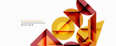 Soyut geometrik bileşim. Üst üste binen şekiller dinamik görsel efekt yaratır. Sıcak renk paleti modern estetik sunarak tasarıma hükmediyor. Minimalist stil, temiz hatlar.