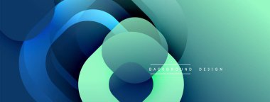 Soyut sıvı şekilleri örtüşür ve dinamik bir değişim etkisi yaratır. Teal, mavi renkler kompozisyona hakim. Modern tasarım ögesi.