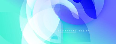 Soyut sıvı şekiller, mavi renkler turkuazın içine karışır. Gradyan etkileri olan modern tasarım, pürüzsüz geçişler dinamik görsel yaratıyor.
