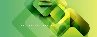 Soyut geometrik şekiller çakışıyor. Yeşil, sarı renkler modern arkaplan tasarımı yaratır. Minimalist tarz, temiz çizgiler dinamik bileşim sunar.