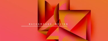 Soyut geometrik bileşim. Turuncu renkler baskın, dinamik görsel etki yaratıyor. Minimalist metin arka plan tasarımı okur. Modern estetik.