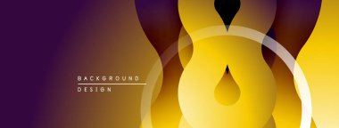 Soyut altın katmanlar dinamik görsel akış yaratır. Artan mor geçişler sıcak sarı renklere dönüşüyor. Modern tasarım ögesi.