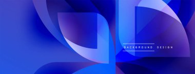 Soyut sıvı şekiller, canlı mavi renkler, modern tasarım. Üst üste binen katmanlar dinamik görsel efekt yaratır. Mevcut en küçük metin.