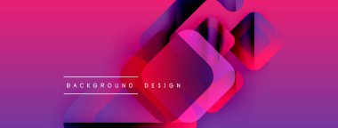 Soyut geometrik şekiller, pembe ve mor renkle örtüşür. Modern tasarım elementleri dinamik görsel doku oluşturur. Arkaplan metni arkaplan tasarımı okur.