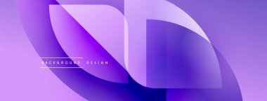 Soyut mor katmanlar dinamik arkaplan yaratır. Yumuşak eğimler, akışkan şekiller modern tasarım elementlerini akla getiriyor. Mevcut en küçük metin.