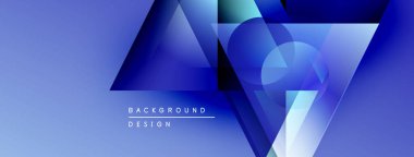 Soyut geometrik şekiller, mavi gradyanlar, modern tasarım elementleri. Metin kaplamalı minimalist kompozisyon, arkaplan için uygun.