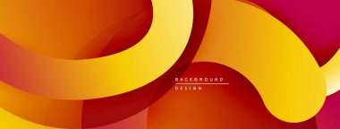 Soyut tasarım, akan katmanlar, sıcak renkler içerir. Gradyan gölgeler dinamik görsel efekt yaratır. Modern estetik arka planlar.