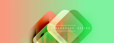 Soyut eğim arkaplanı. Üst üste binen kareler dinamik görsel efekt yaratır. Yumuşak renkler harmanlanır, modern estetik sunulur.