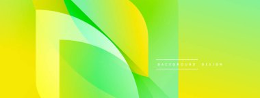 Soyut sarı, yeşil gradyanlar dinamik şekiller oluşturur. Modern tasarım hareketi, enerjiyi, tazeliği öneriyor. Özgeçmiş ve sunumlar için temiz estetik.