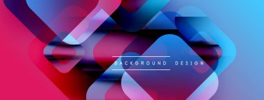 Soyut canlı katmanlar dinamik bileşim yaratır. Pembe, mavi, mor renkler kusursuz bir şekilde harmanlanır. Arka planlar için modern tasarım ögesi.