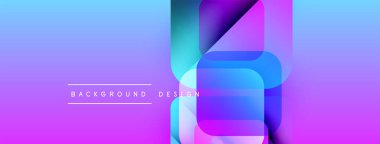 Soyut eğim arkaplanı. Üst üste binen şekiller dinamik görsel efekt yaratır. Mor, mavi renkler kompozisyona hakim. Modern tasarım ögesi.