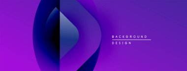 Soyut mor gradyan tasarım. Dairesel şekiller, dinamik görsel efektler yaratır. Dijital projeler için modern arkaplan.
