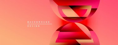 Soyut geometrik tasarım. Gradyan arkaplan özellikleri üst üste binerek, dinamik görsel efekt yaratır. Modern, şık bir sunum.