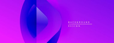 Soyut mor gradyan tasarım. Üst üste binen daireler dinamik görsel efekt yaratır. Metin arka plan tasarımı okur. Basit, modern estetik..