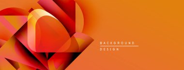 Soyut turuncu tasarım katmanlı şekiller, gradyanlar içerir. Sancaklar ve sunumlar için modern arka plan uygun. Canlı, dinamik bileşim.
