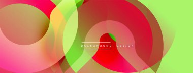 Dinamik renkli katmanlar soyut bileşim yaratır. Gradyan renkler harmanlanarak modern görsel deneyimi oluşturur. Pürüzsüz şekiller üst üste biniyor..