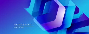 Soyut mavi tasarım katmanlı kurdeleler, dinamik şekiller içerir. Metin arka plan tasarımı okur. Modern, canlı görsel sunum.