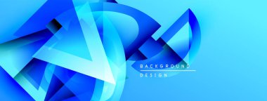 Soyut mavi tasarım dinamik şekiller, gradyanlar, akan çizgiler içerir. Dijital projeler için modern arkaplan.