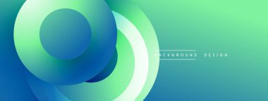 Soyut mavi, yeşil katmanlar dinamik akış şekilleri yaratır. Modern tasarım hareketi, enerjiyi, tazeliği öneriyor. Minimalist estetik.
