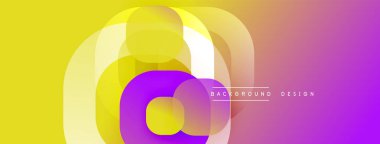 Soyut canlı katmanlar dinamik bileşim yaratır. Sarı, mor, pembe renkler düzgün bir şekilde harmanlanarak modern görsel efekt oluşturur..