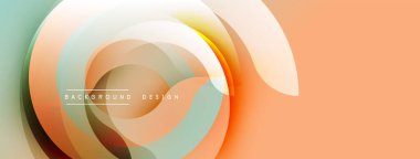Soyut tasarım katmanlı daireler, sıcak renkler, pürüzsüz gradyanlar. Arka planlar ve sunumlar için modern estetik.
