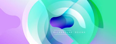 Soyut sıvı şekiller, canlı renklerin karışımı. Modern tasarım, pürüzsüz gradyanlar dinamik görsel efekt yaratır. Arkaplan özellikleri üst üste binen daireler.