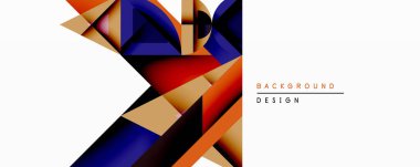 Soyut geometrik bileşim. Üst üste binen şekiller dinamik görsel efekt yaratır. Sıcak, serin renkler harmanlanarak modern tasarım elementini oluşturuyor. Minimalist estetik.