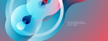 Soyut sıvı şekiller, canlı renklerin karışımı. Modern tasarım, pürüzsüz eğimler dinamik kompozisyon yaratır. Arkaplan ögesi.