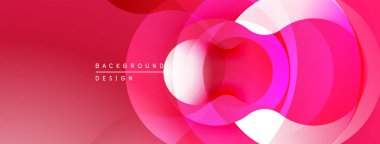Soyut pembe tasarım, üst üste binen daireler, gradyanlar. Modern estetik, pürüzsüz geçişler dinamik görsel etki yaratır.
