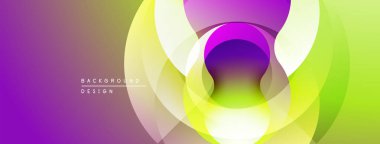 Soyut canlı katmanlar dairesel tasarım yaratır. Gradyan renkler harmanlanarak modern arkaplan oluşturuyor. Yumuşak geçişler, dinamik kompozisyon.
