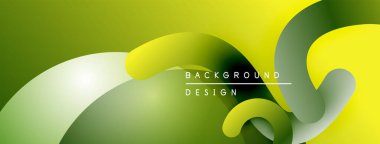 Soyut sıvı şekilleri, canlı yeşil renkler, pürüzsüz gradyanlar. Arka planlar ve sunumlar için modern tasarım öğesi. Minimalist estetik.