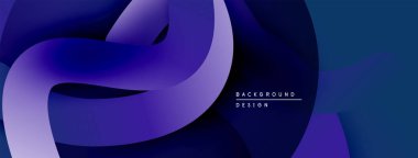 Soyut sıvı şekiller, canlı mor renkler, modern tasarım. Pürüzsüz gradyanlar dinamik bileşim oluşturur, parlak sunum.