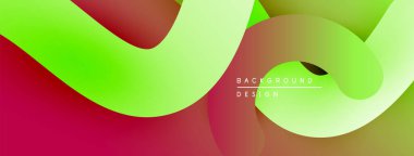 Soyut sıvı şekiller, canlı renklerin karışımı. Modern tasarım, pürüzsüz eğimler dinamik kompozisyon yaratır. Arkaplan özellikleri katmanlı elementler.