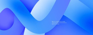 Soyut mavi eğimler çakışıyor, akışkan şekiller yaratıyor. Modern tasarım sakin ve pürüzsüz geçişleri çağrıştırıyor. Arkaplan dijital sanatı öneriyor.