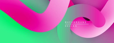 Soyut, enerjik bir arkaplan. Yumuşak akışkan şekiller, pembeler, yeşiller, morlar modern tasarım yaratır. Renkler görsel ilgi sunar.