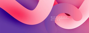 Soyut akışkan şekiller, pembeler, morlar modern arka plan yaratır. Yumuşak eğimler derinlik ve hareket olduğunu gösteriyor. Minimalist tasarım.