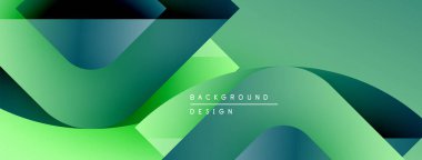 Soyut sıvı şekilleri örtüşür, canlı yeşil, deniz mavisi renkleri oluşturur. Arka planlar ve sunumlar için modern tasarım öğesi. Yumuşak kıvrımlar hareketi gösterir.