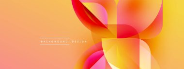 Soyut enerjik tasarım. Üst üste binen şekiller sıcak bir değişim etkisi yaratır. Modern estetik, dijital arkaplanlar için uygun.