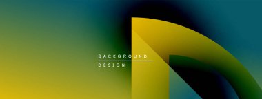 Soyut eğim arkaplanı. Sarı şekil yeşil, mavi renkler. Metin arka plan tasarımı okur. Minimalist, modern estetik.