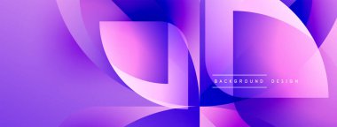 Soyut mor tasarım. Yumuşak kıvrımlar, geometrik şekiller modern görsel efektler yaratır. Renkler derinlik ve dinamizm ekler.