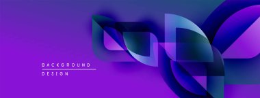 Soyut mor tasarım akıcı kurdeleler, gradyanlar, dinamik şekiller içerir. Dijital projeler için modern arkaplan.
