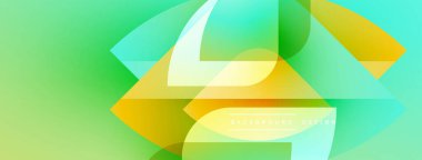 Soyut tasarım canlı gradyanlar, geometrik şekiller, akan çizgiler içerir. Modern estetik, arka planlar ve sunumlar için uygun..