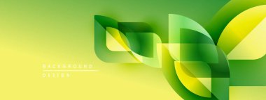 Soyut yeşil arkaplan. Pürüzsüz şekiller, dinamik görsel efektler yaratır. Renkler büyümeyi, doğayı, tazeliği gösteriyor.