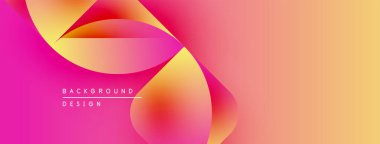 Soyut eğim arkaplanı. Yumuşak kıvrımlar pembe, turuncu, sarı renkler harmanlanır. Dijital projeler için modern tasarım ögesi.